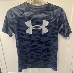 Under Armour Navy Camo Tee Boys YL